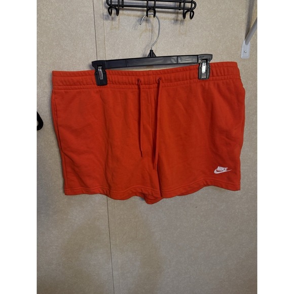 Nike Pants - Nike Sportswear Club Fleece Shorts Women's XL Orange Drawstring Lounge Casual